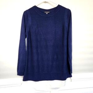 Hilary Radley Business Casual Medium Weight Crew Neck Sweater Top